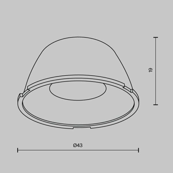 Линза Maytoni для Alfa LED 36° LensD43-36 Линза Maytoni для Alfa LED 36° LensD43-36