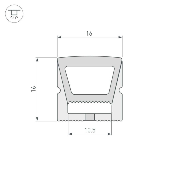 Профиль Arlight WPH-Flex-1616-Top-S11-5m White 040270