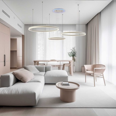 Подвесная светодиодная люстра Citilux Дуэт Смарт CL719A700 RBG Белый