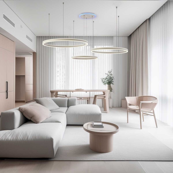 Подвесная светодиодная люстра Citilux Дуэт Смарт CL719A700 RBG Белый