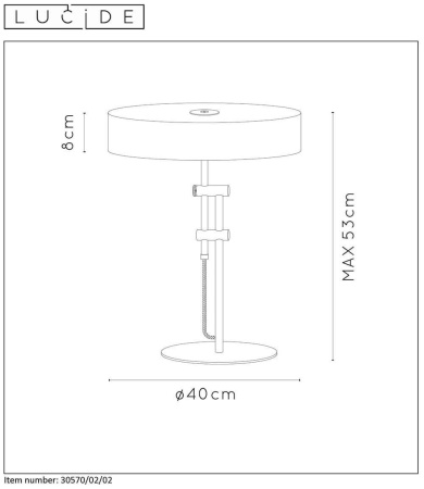 Настольная лампа Lucide Giada 30570/02/02