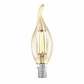 Лампа светодиодная филаментная E14 4W 2200К янтарь 11559