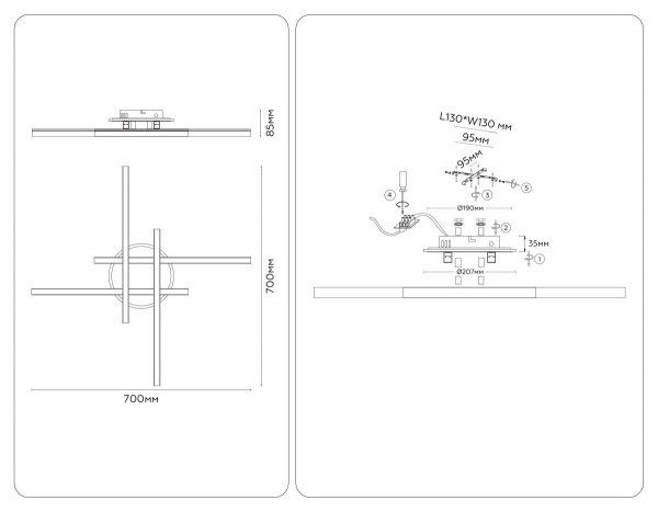 Люстра Ambrella Light COMFORT FL6282