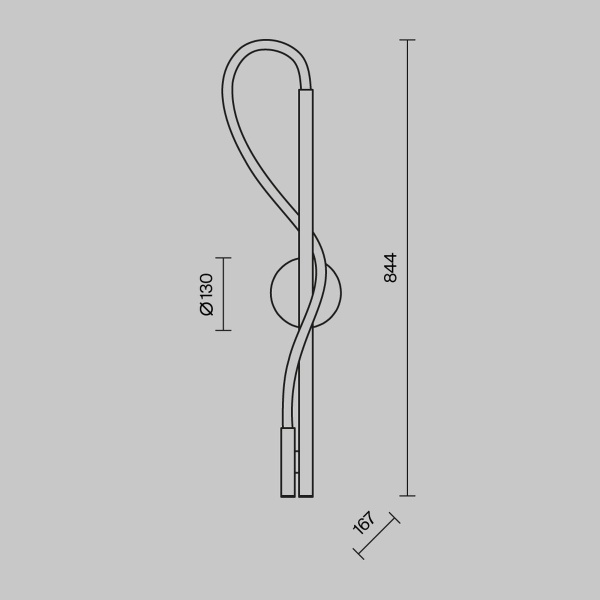 Настенный светильник Maytoni Tau MOD166WL-L12G3K