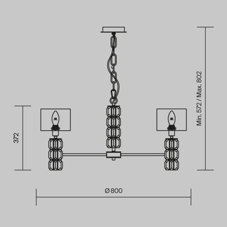 Подвесная люстра Maytoni Talento DIA008PL-07CH