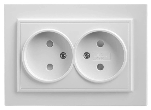Розетка двойная Feron Stekker Эрна б/з 10A 250V белый PST10901301 39053 Розетка двойная Feron Stekker Эрна б/з 10A 250V белый PST10901301 39053