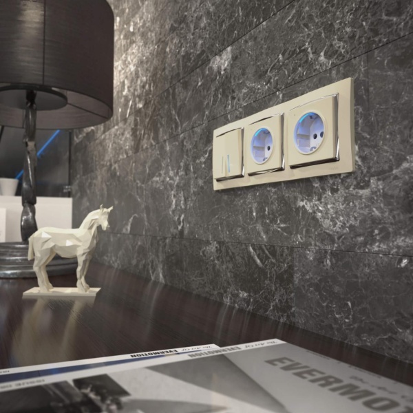 Розетка с заземлением с подветкой Werkel слоновая кость W1171403 4690389171673 Розетка с заземлением с подветкой Werkel слоновая кость W1171403 4690389171673