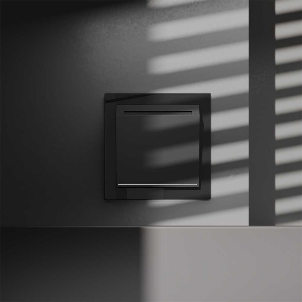 Выключатель встраиваемый S70 карточный 16А, (черный матовый) Voltum VLS010708