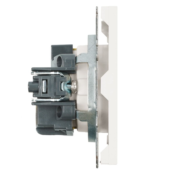 Розетка 2P+PE Stekker Эмили со шторками белый фарфор RST16-5110-01 49880