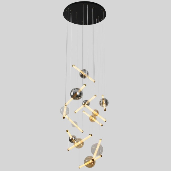 Люстра подвесная Alfa Light F1824-07 650*650*3000mm LED/96W/3000K