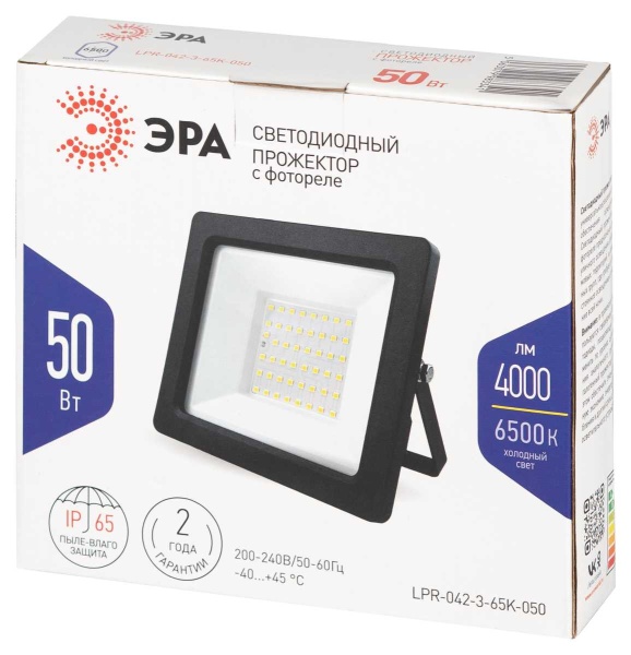 Прожектор светодиодный уличный ЭРА LPR-042-3-65K-050 Б0064410