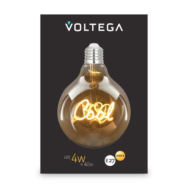 Лампа светодиодная филаментная Voltega 271 E27 4W 2500K желтая 8554
