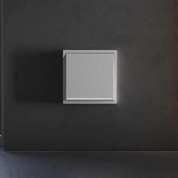 Клавиша для выключателя/переключателя одноклавишного с подсветкой, S70 (серый) Voltum VLS000216