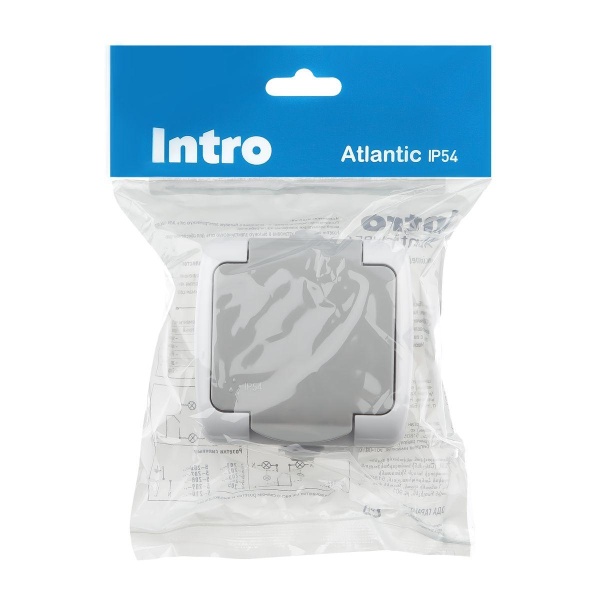 Розетка ЭРА Intro Atlantic Schuko 2P+E 16A 250V с крышкой 5-201-03 Б0050945 Розетка ЭРА Intro Atlantic Schuko 2P+E 16A 250V с крышкой 5-201-03 Б0050945