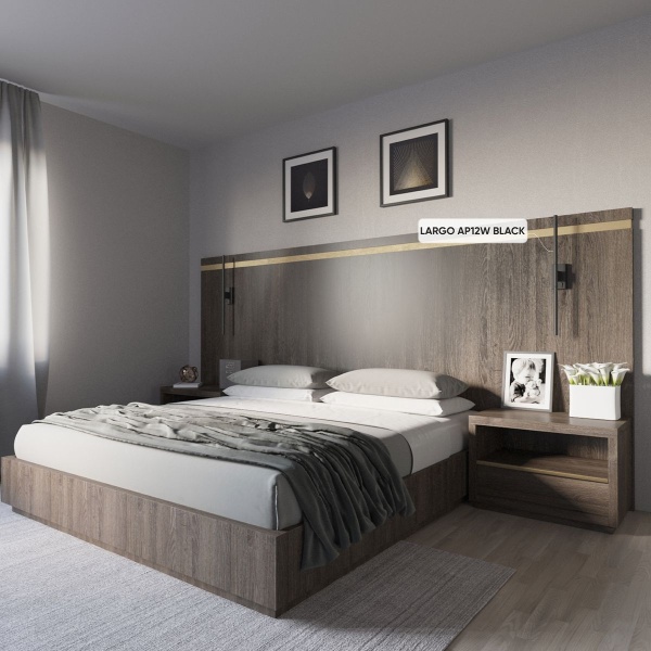 Подсветка для зеркал Crystal Lux Largo AP12W Black Подсветка для зеркал Crystal Lux Largo AP12W Black