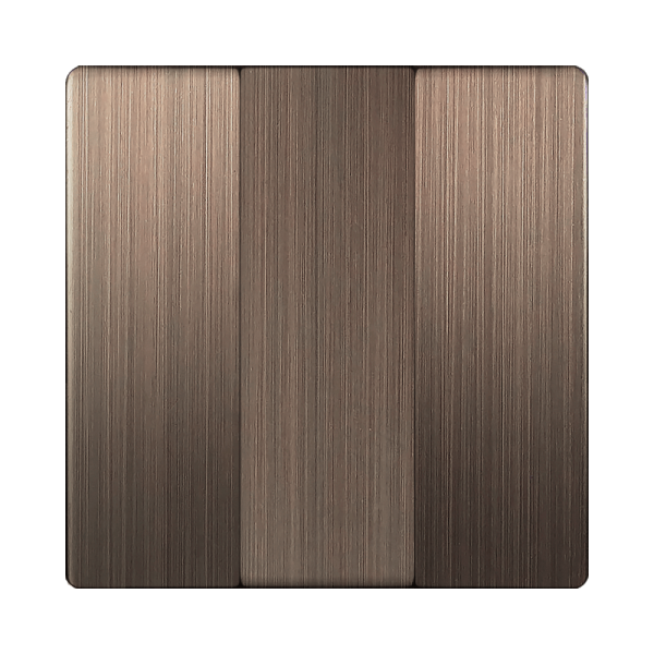 Лицевая панель Werkel выключателя трехклавишного бронзовая WL12-SW-3G-CP 4690389100567