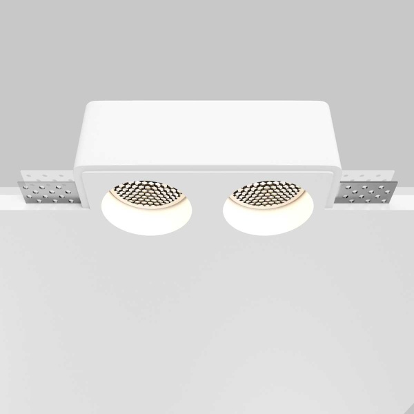 Встраиваемый светильник Maytoni Technical Gyps Modern DL123-GU10-02-W