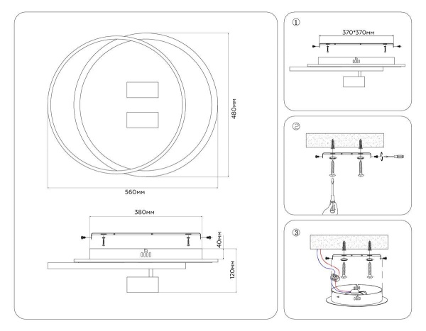 Потолочная светодиодная люстра Ambrella light Comfort LineTech FL51393