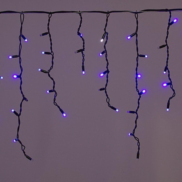 Cветодиодная гирлянда Sneha бахрома 230V синий/белый мерцающий A-020 BL/WT FLASH