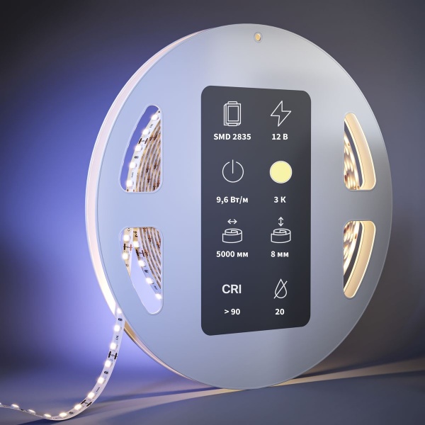 Светодиодная лента Maytoni 9,6W/m 120LED/m 2835SMD теплый белый 5M 201031