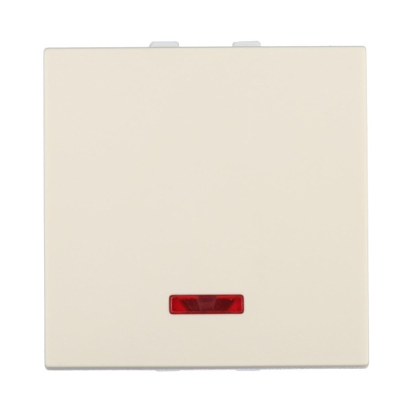 Выключатель LK Studio с индикатором 45х45мм (схема 1L) 16 A, 250 B (бежевый) LK45 850901-1