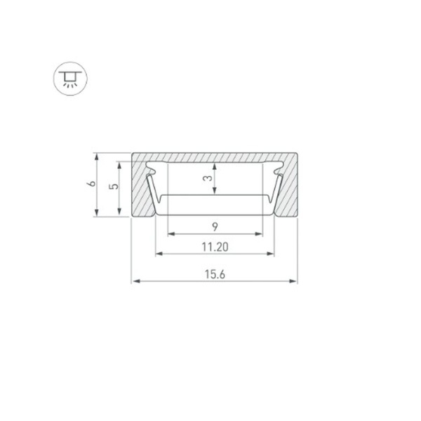 Профиль Arlight MIC-M-3000 ANOD 044542