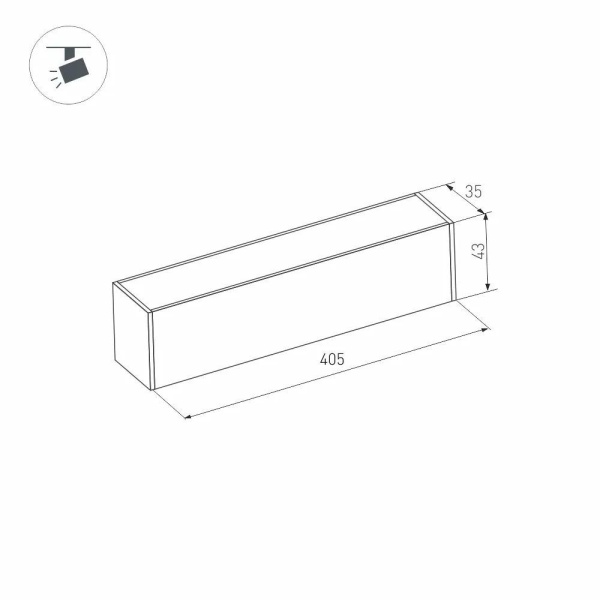 Трековый светодиодный светильник Arlight Mag-Flat-45-L405-12W Day4000 046577