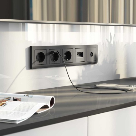 Рамка Werkel Stark на 5 постов графит W0051864 4690389194535