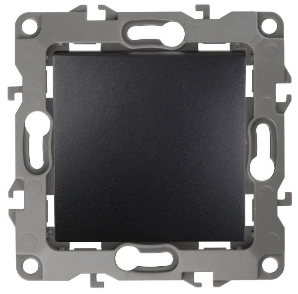 Кнопка ЭРА 12 10AX 250V антрацит 12-1111-05 Б0047834 Кнопка ЭРА 12 10AX 250V антрацит 12-1111-05 Б0047834