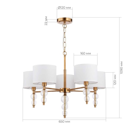 Подвесная люстра Evoluce Ramer SLE105713-05