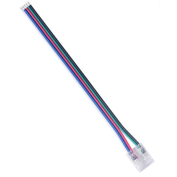 Коннектор прокалывающий 5 pin для подключения RGBW LED ленты 12мм тип COB IP20 длина провода 150мм Apeyron 09-162