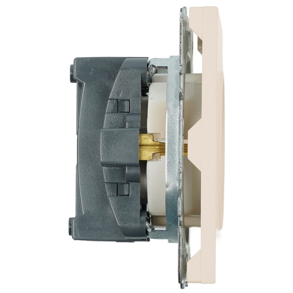 Розетка 1-местная с защитной шторкой с/з (механизм), Stekker, 250В, 16А Эмили, RST16-5110-08, кашемир, soft touch 49906