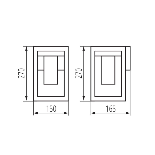 Садовый настенный светильник Kanlux VIMO EL 27 SE-B 34982