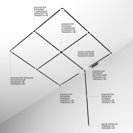 Шинопровод Maytoni Technical Busbar trunkings Radity TRX084EC-111W