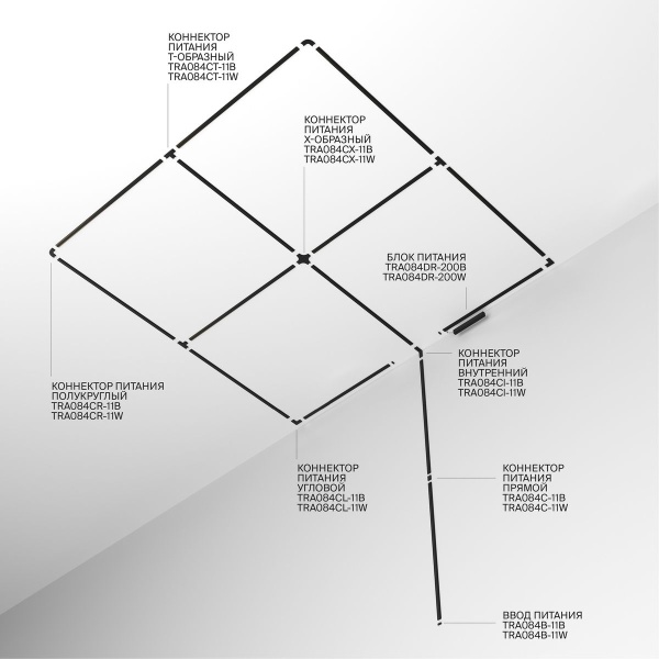 Шинопровод Maytoni Technical Busbar trunkings Radity TRX084EC-111W
