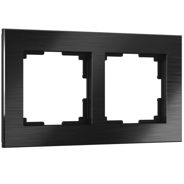 Рамка Werkel Aluminium на 2 поста черный алюминий W0021708 4690389158056 Рамка Werkel Aluminium на 2 поста черный алюминий W0021708 4690389158056