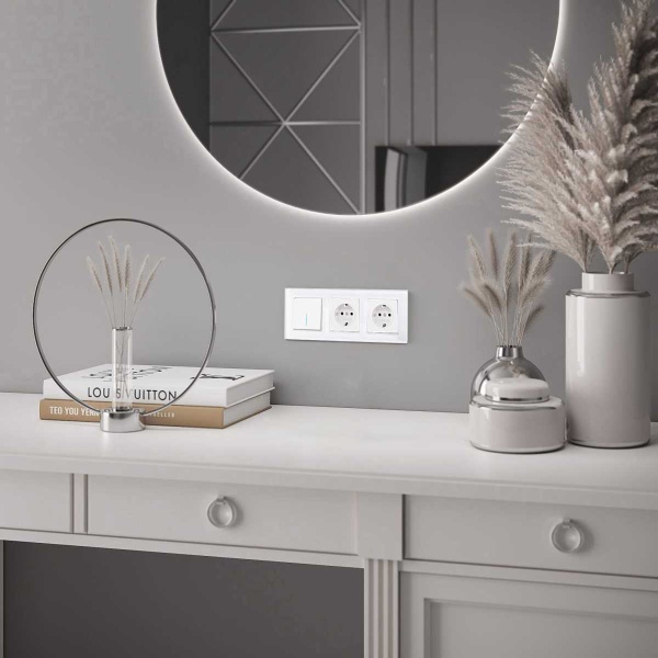 Выключатель одноклавишный с подсветкой Werkel белый W1110101 4690389155048