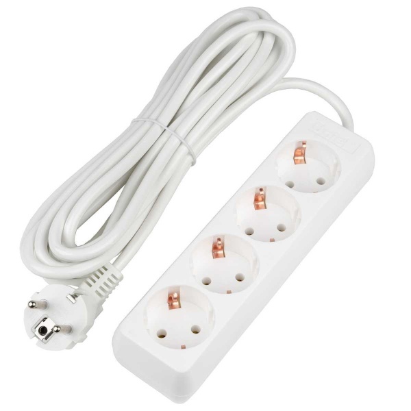 Удлинитель Uniel Ultra 4гн х 5м с/з S-GCU4-5 White UL-00010007 Удлинитель Uniel Ultra 4гн х 5м с/з S-GCU4-5 White UL-00010007