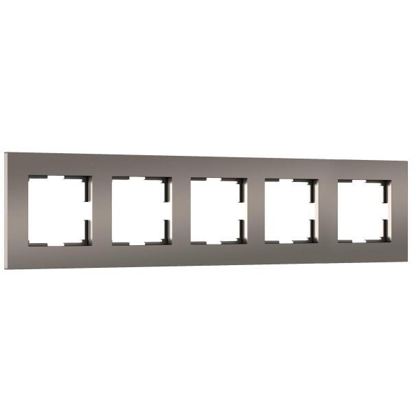 Рамка Werkel Slab на 5 постов бронза/софт W0052963 4690389207945