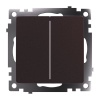 Выключатель двухклавишный Stekker Катрин шоколад GLS10-7104-04 49019