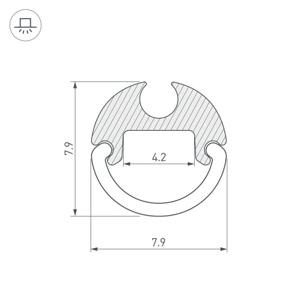 Профиль Arlight ARH-Round-D8-2000 Anod 036325