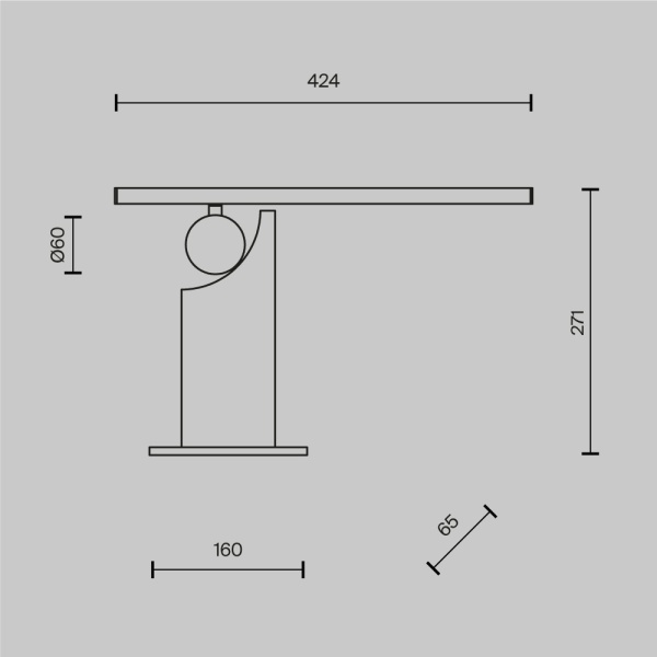 Настольная лампа Maytoni MOD467TL-L9B3K