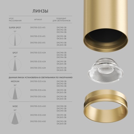 Потолочный светодиодный светильник Denkirs Shine Tube DK2615-SB