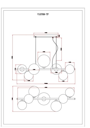 Подвесная люстра Moderli Renny V10789-7P
