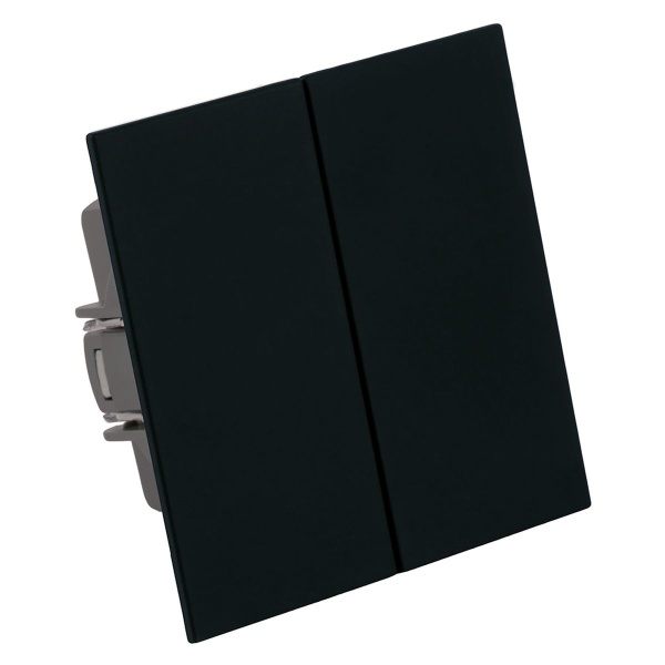 Переключатель 2-клавишный (механизм), Stekker, 250В, 10А Мия, RSW10-3107-05, черный бархат 50448