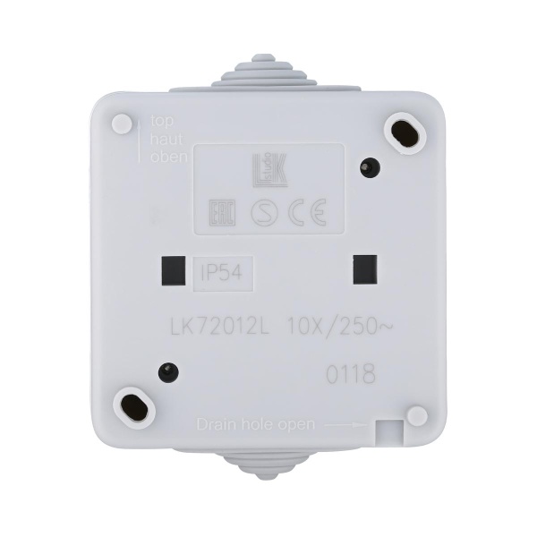 Переключатель LK Studio одноклавишный с 2 мест с индикатором (схема 6L), EF600SW, 16 A (серый) 80005