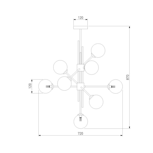 Подвесная люстра Eurosvet Volver 50383 черный Smart