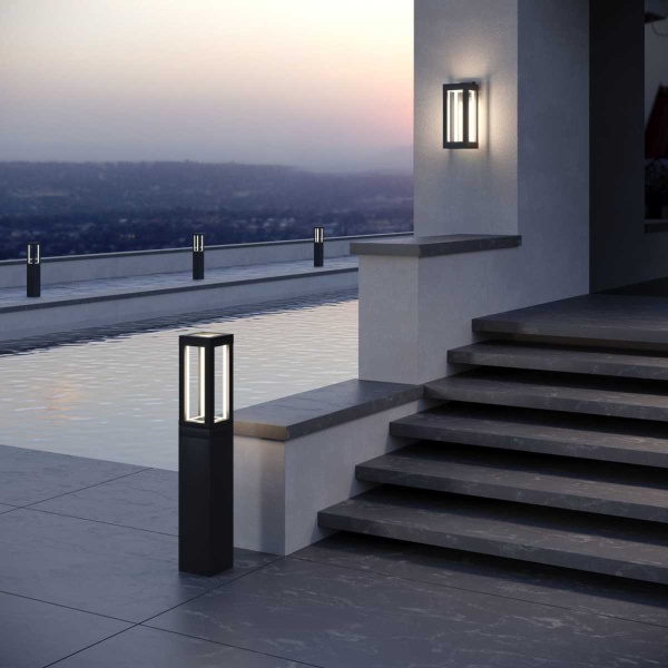 Уличный светодиодный светильник Elektrostandard Frame 1529 Techno Led черный a051859