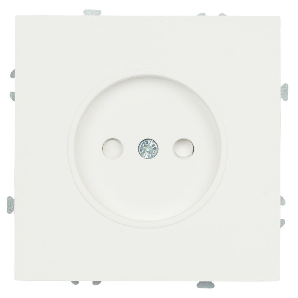 Розетка 1-местная с з/ш, б/з (механизм), СЗК, Stekker, 250В, 16А Эмили, RST16-5109-01ZK, белый фарфор, soft touch 50234