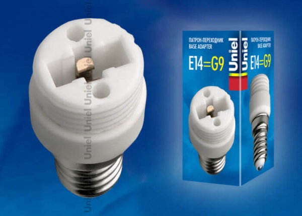 Переходник с цоколя Е14 на G9 Uniel LH14-G9L 06473